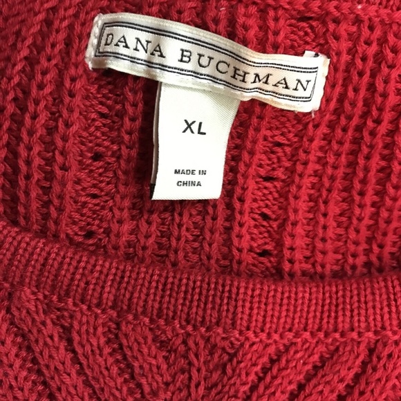 Dana Buchman red long sleeve sweater - womens XL - - Picture 4 of 5